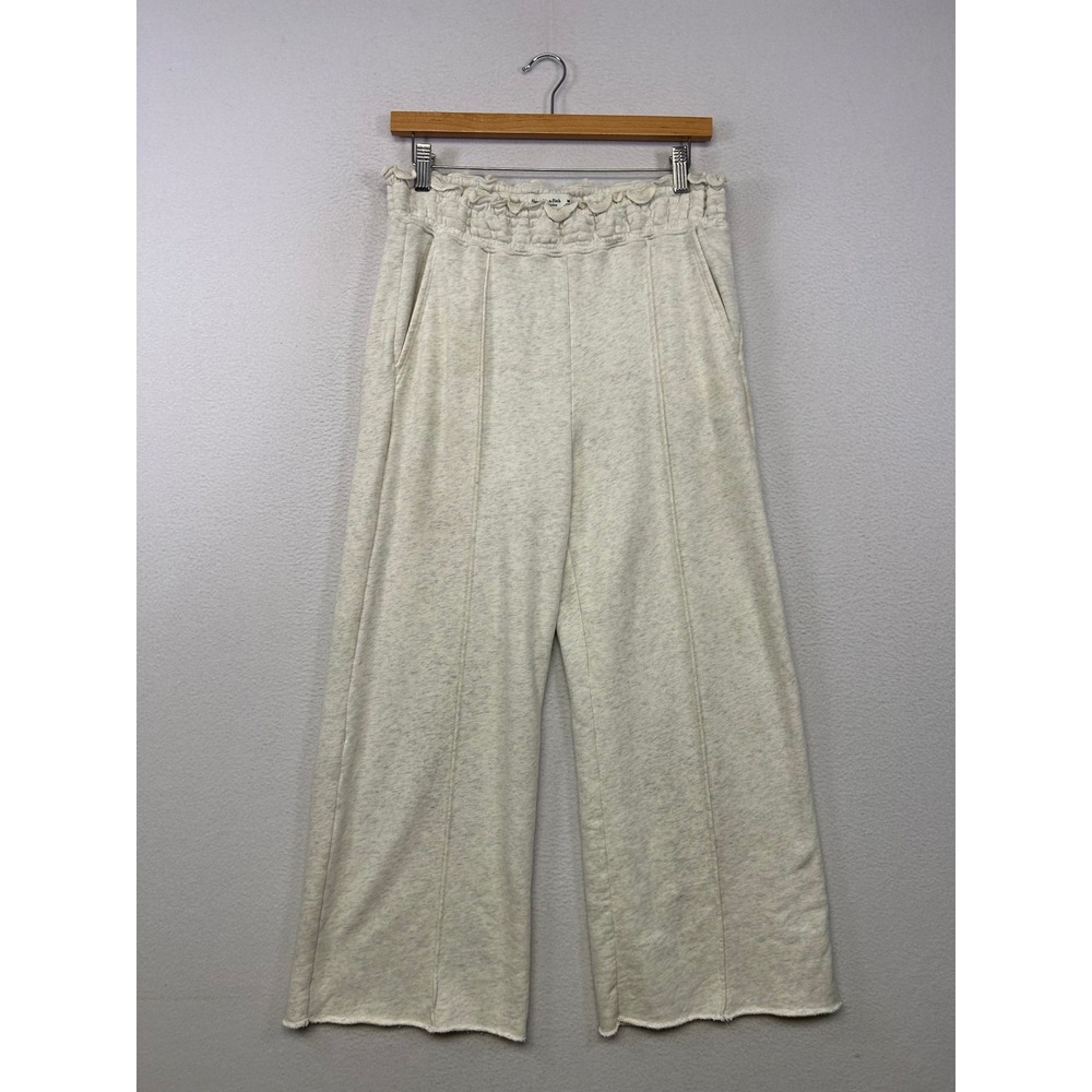 Loungecore Abercrombie & Fitch Womens Medium Oatmeal Wide Leg Soft AF Pants